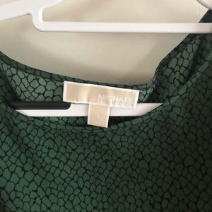 Michael Kors green & black blouse